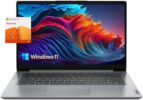 Lenovo Daily Companion IdeaPad 1, 14" HD Display, 4GB RAM, 256GB PCIe SSD, Intel Pentium Quad-core Upto 3.1GHz, Office 365 1 Year Included, HDMI, MicroSD Card Reader, Win11S with Bundle Accessories