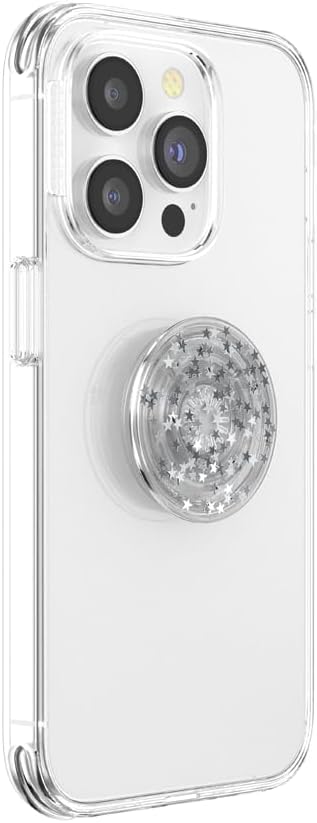 PopSockets Adhesive Phone Grip, Holder- Glitter Star Fire | Secure Comfortable Hold, Anti-Drop, Kickstand, Glitter, Sparkle, Sparkly, Girly, Women
