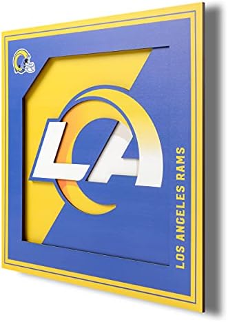 YouTheFan NFL Los Angeles Rams 3D Logo Series Wall Art