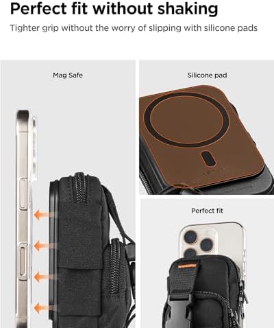 Spigen for MagSafe Wallet Magnetic Pouch Organizer, Snap Zip MagFit