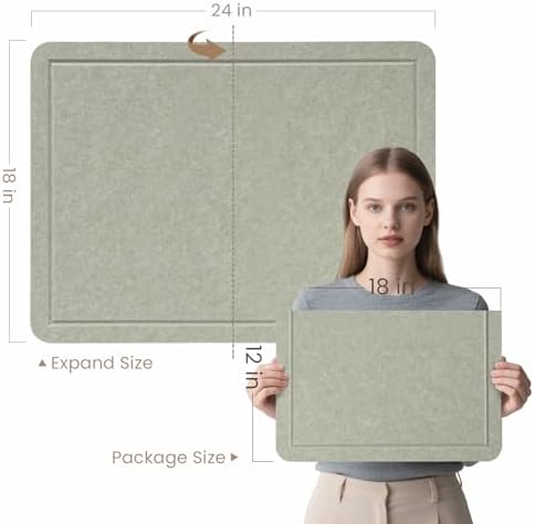 Felt Bulletin Board 24x18 inches, Decorative Pin Board for Home & Office