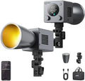 NEEWER 60W Mini LED Video Light with 50Wh Battery/100W PD Fast Charging, APP/2.4G Control/NFC, Bi Color Dimmable COB Studio Continuous Output Lighting 44,800 lux/1m 2700-6500K CRI97+ 12 Scenes, HB60B