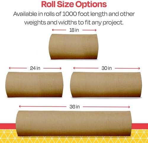 School Smart Butcher Kraft Paper Roll, 50 lbs, 24 Inches x 1000 Feet, Brown