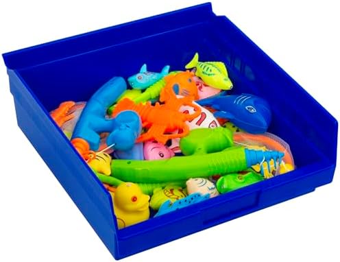 Akro-Mils 30170 Heavy Duty Plastic Shelf Bins, 12"x 11"x 4", Blue, 12-Pk