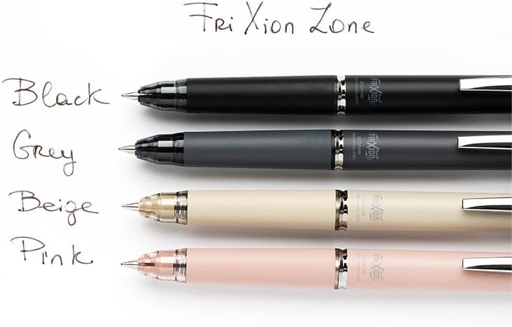 PILOT - Frixion Ball Zone Beige in gift box - Premium erasable retractable pen with thermosensitive ink - Refillable and ergonomic rollerball pen - Black ink - Medium point
