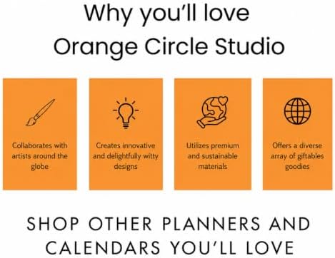 Orange Circle Studio 2027 Planner, Black Tri-Tab Weekly & Monthly Planner, 9.6" x 7", Spiral Bound Organizer with Note Pages, Pocket Dividers & Elastic Closure Design for Home Office Planning Uses