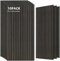TO-TH Acoustic Panels Wood Look Noise Dampening Panel 10Pack, Rustic Walnut