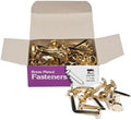 Charles Leonard Fastener, Brass Plated, 1 Inch Shank, Round 10 MM (4R-BP)