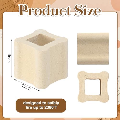 Nuanchu 4 Pack Kiln Post High Alumina Kiln Posts, 1 x 1 Inch