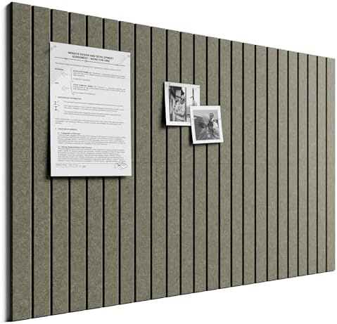 Bumusty 36"x 24" Large Felt Bulletin Board Tiles,Earth Brown