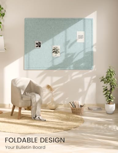 Fluxynara 47.2" x 35.4" Large Bulletin Board, Aqua Blue