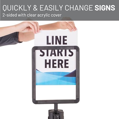 US Weight Plastic Stanchion Sign Holder for USW ChainBoss & Sentry