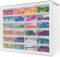 IRIS USA 24-Drawer Plastic Storage Cabinet, Teacher Toolbox, White