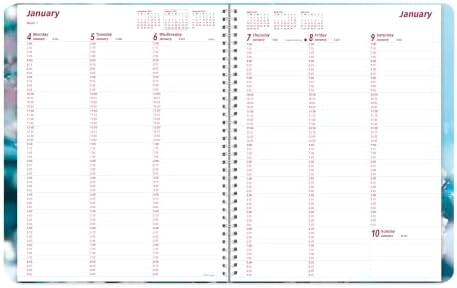 Brownline® 2027 Essential Weekly Planner, Appointment Book, 12 Months, January to December, Twin-Wire Binding, 11" x 8.5", Cherry Blossoms (CB950G.03)