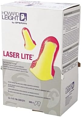 HOWARD LEIGHT Honeywell Home by Laser Lite High Visibility Disposable Foam Earplug Refill for Leight Source 500 Dispenser, 500 Pairs (LL-1-D), Magenta/Yellow