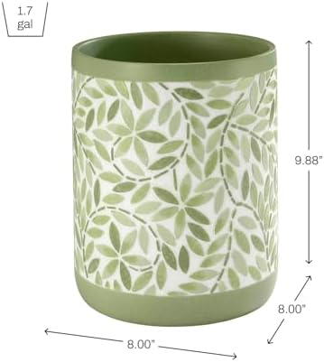 Avanti Linens Accessories Bathroom Essentials, Wastebasket, Green