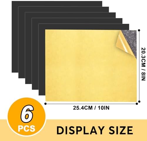 Towjug Cuttable Adhesive Magnetic Sheets 6 Pack, Each 8" x 10"