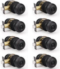 KNOBWELL 8 Pack Oil Rubbed Bronze Door Knobs - Bedroom or Bathroom, Round Privacy Door Knobs Interior, Keyless Turn Lock