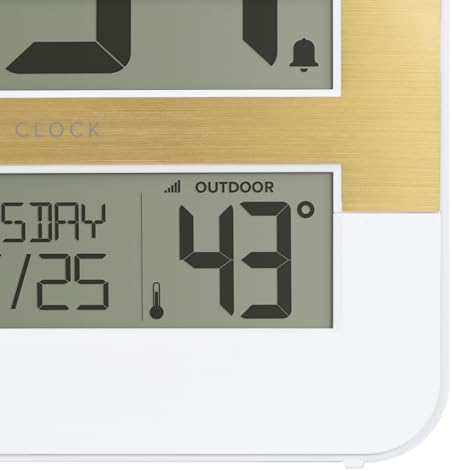 La Crosse Technology L73859 Two-Tone Atomic Digital Clock with Temperature
