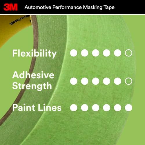 3M Automotive Performance Masking Tape, 03435, 48 mm x 32 m, 1 Roll