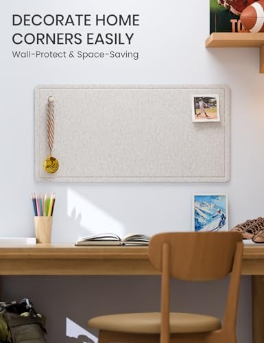 Fluxynara 35" x 17.1" Bulletin Board, Light Gray