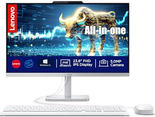 Lenovo 24" FHD All in One Desktop Computer | Intel 12th Gen Core i3 8-Core CPU | 16GB RAM, 1TB SSD | Lifetime Microsoft Office for The Web | WiFi 6, Bluetooth 5.2 | UHD Graphics