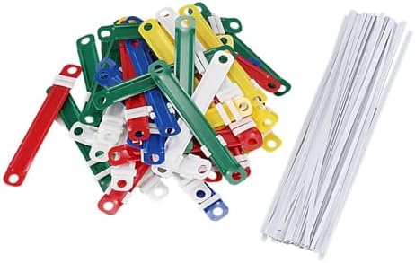 50 Pcs Office School Colorful Plastic Binding Two-Piece Document Paper Fasteners