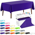 CXPSINC 54 Inch X 300 Feet Plastic Table Cover Roll Disposable Tablecloth with Slide Cutter for All Type/Shape Tables | Party, Banquet, Birthdays, Weddings(Dark Purple, 300 Feet)