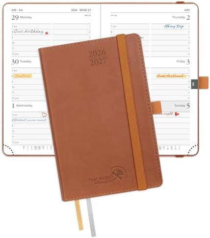 POPRUN Pocket Planner 2026-2027, Purse-4" x 6.25", Academic Pocket Calendar