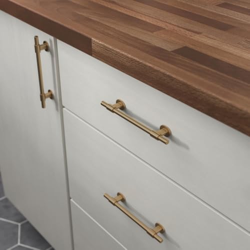 Franklin Brass 10 Pack Champagne Bronze Gold Cabinet Handles Adjustable Drawer Pulls for Kitchen Cabinet Knobs Dressers and Cupboards Fits 1-3/8 to 6-5/16 inch (35–160mm) Hole Center | Adjusta-Pull™