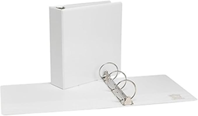 Staples Economy 1.5-Inch Round Ring Binder, White, 275 Sheets, 12-Pk | Lightweight binders for school and office document organization.
