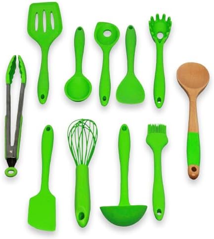 Chef Craft Premium Utensil Set Kitchen, Green, 11 Piece Set (42107)