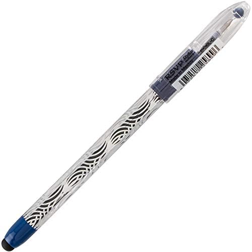 Pentel RSVP STYLUS Ballpoint Pen, Fine Line, Blue Ink (BK90L-C)