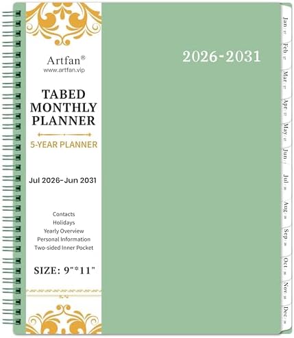 2026-2031 Monthly Planner/Monthly Calendar - 5 Year monthly Planner
