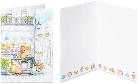 Papyrus Deluxe Boxed Birthday Card Assortment - Designed by Bella Pilar, City Fashion (4-Count)