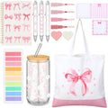 Pink Bow Gift Set, 16 Pcs, Coquette Stuff for Women