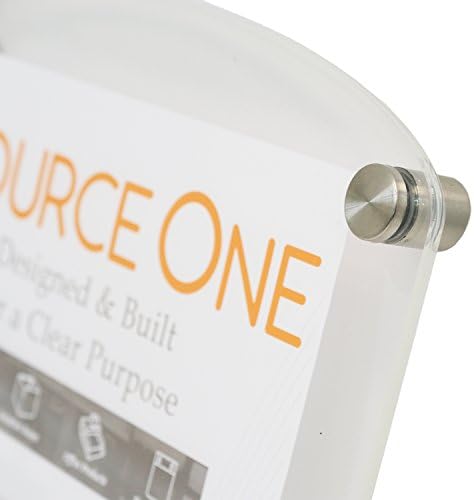 Source One Deluxe Clear Acrylic Standoff Sign Holders 1 Sign, 2 Sign & 3 Signs Available (1 Sign, 1 Pack)