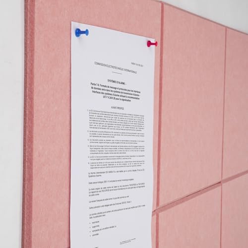 36" x 24" Felt Bulletin Board & Cork Board Alternative, Pink