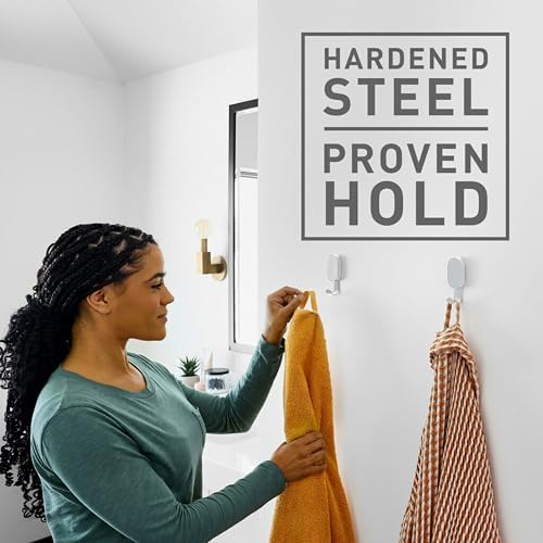 3M CLAW 15 lb. 2 Drywall Silver Hooks & 2 Extra Picture Hangers, Heavyweight Hanging Solution for Backpacks, Jackets, Pictures and Room Decor, Cute Wall Hooks - 4 Pack