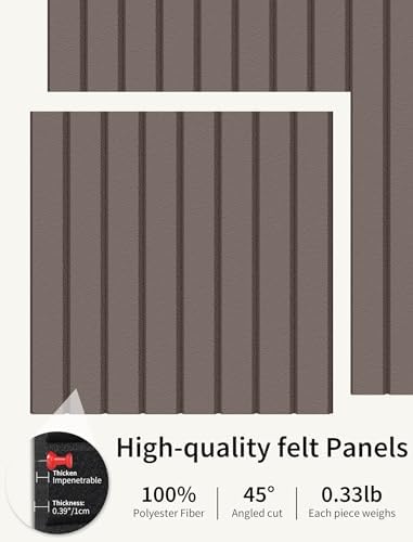 48" x 24" Cork Board Alternative, 8 Pack Felt Bulletin Board Tiles with 30 Adhesive Tabs Wall Push Pin Board for Office Classroom Bedroom Decor