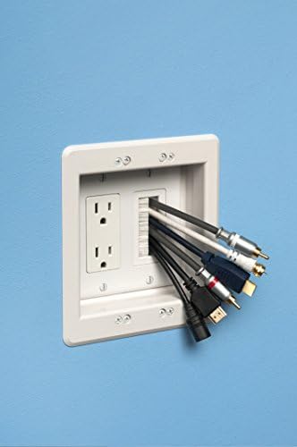 Arlington Industries CED135-1 Cable Entry Device with Brush-Style Opening, 1-Gang, White, 1-Pack