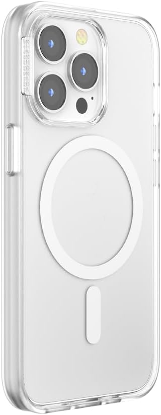 PopSockets iPhone 13 Pro Phone Case with MagSafe- Clear | Magnetic, Wireless Charging, Camera & Drop Protection, Clear, Translucent, iPad, Removable, Popper