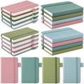Ceenna 16 Packs Pocket Small Notebook Journals with Pen Holder Mini Notebook Bulk 192 Pages/96 Sheets Hardcover with Thick Lined Paper 3" x 4.4" A6 Small Notepad Morandi Color for Home & Journey