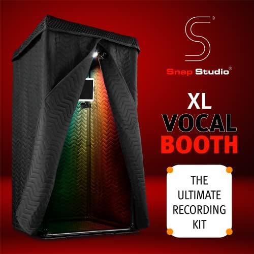 XL Ultimate Portable Vocal Booth for Recording & Voice Over, Reduces Echo