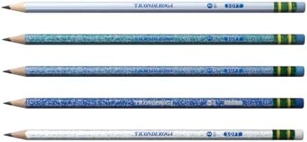 Ticonderoga Wood-Cased Pencils Pre-Sharpened, Arctic Blues, 10 Count | Ideal for writing, drawing, schoolwork, classrooms and office use