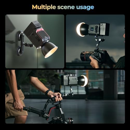 SmallRig RC 100B COB Video Light, 100W Bi-Color 2700K-6500K