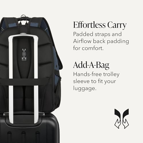 SWISSGEAR 1900 ScanSmart Laptop Backpack, Fits Most 17-Inch Laptops, TSA-Friendly Lay-Flat Design, RFID Protection, and Tablet Pocket, Black, 31L, 18.5-Inch