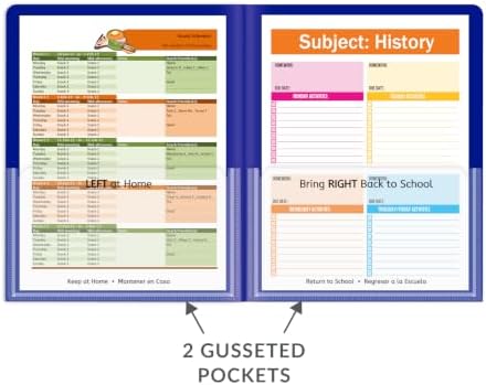 C-Line Classroom Connector School-to-Home Folders, Blue, 25 per Box (32005)