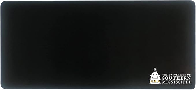 University of Southern Mississippi Classic Cloth Desk Mat, Durable Office Supplies, Non-Slip Base, Responsive Desk Pad with Smooth Cloth Surface, Black