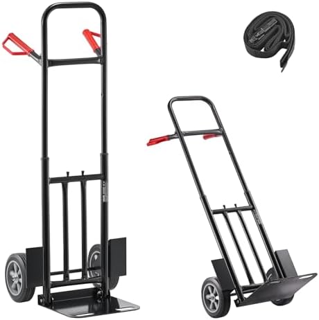 VEVOR Hand Truck, 600 lbs Load Capacity, Heavy-Duty Truck Dolly with Wheels
